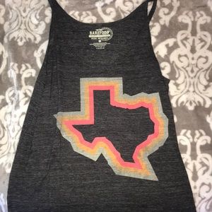 Grey tank top with shape of Texas